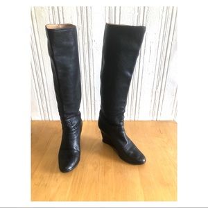 Black knee high boots size 40